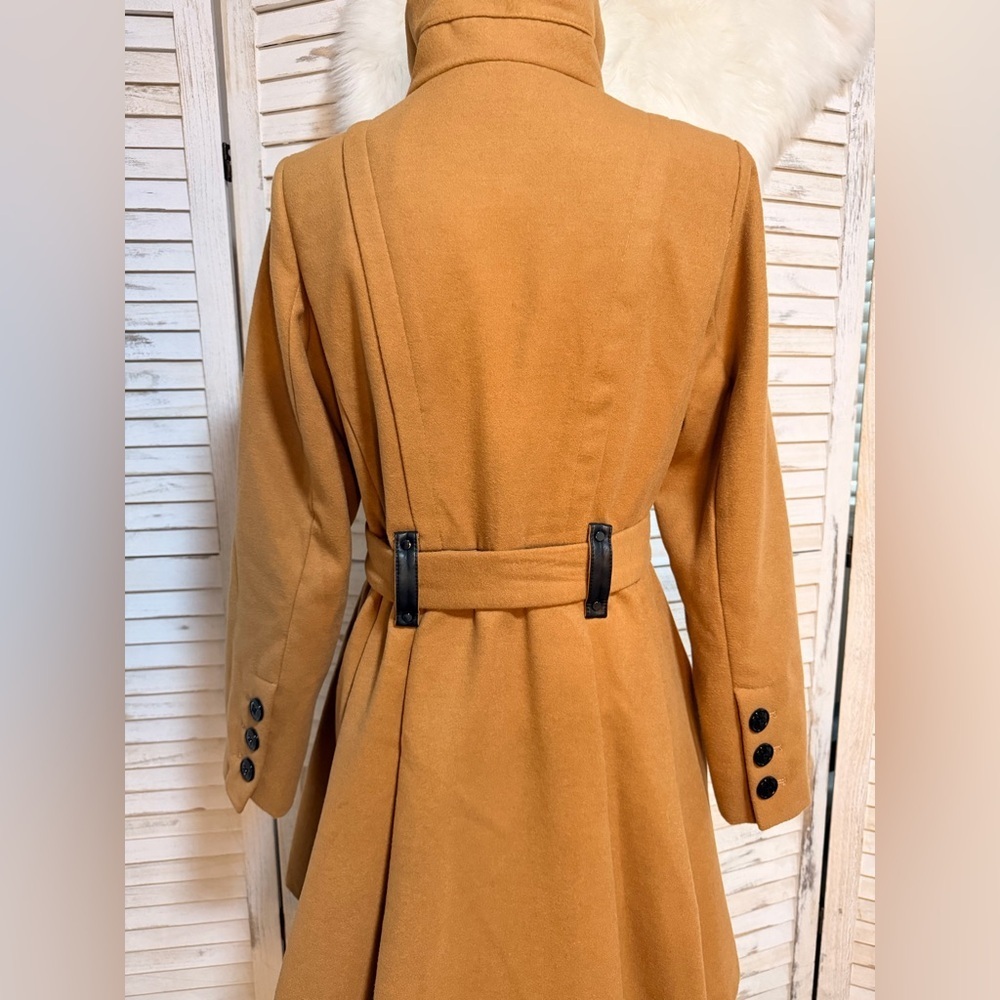 Madden Girl Camel Trench Coat - Picture 4 of 10